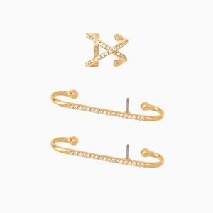 Emory Pave Earring Set - Gold  - Rebecca Minkoff